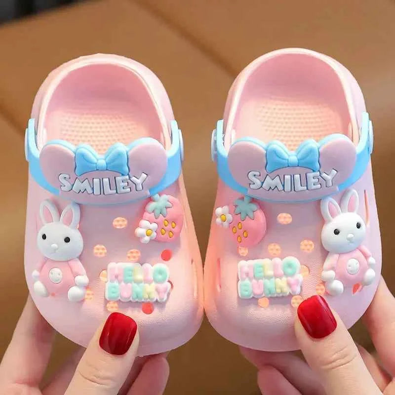 2026 Summer Baby Girl Sandals Cute Cartoon Slippers Newborn Infant Indoor Bath Anti-slip Shoes Baby Boy Beach Sandals