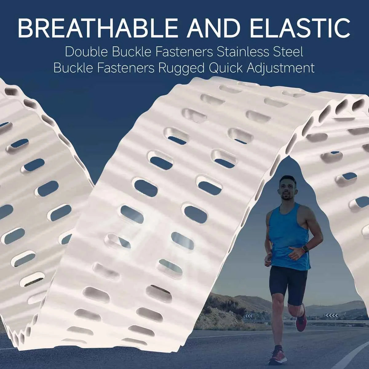 Marine band for Amazfit watch T-rex 3/2/ultra two-tone elastic silicone strap for T-Rex/T Rex Pro breathable sport bracelet