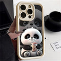 Panda Soft TPU Case For iPhone 15 Pro Max Cases iPhone 16 13 14 11 12 7 8 Plus SE  15promax 15pro 16pro 16promax Cover Funda