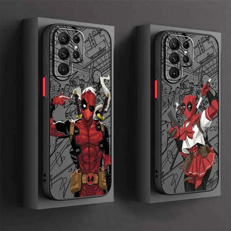 Marvel Hero Frosted Translucent For Samsung Galaxy S24 S23 S22 S21 S20 FE S10 S9 S8 Plus Ultra Pro 5G Funda