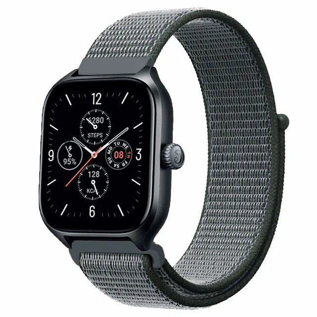 20mm 22mm Nylon Loop Band For Amazfit GTS 4/3/3pro/2e/GTS 2 Mini/GTR 4 47mm/GTR 2/Stratos 2 3 Strap For Amazfit Bip 3 Pro Correa