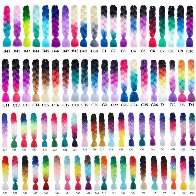 Jumbo Braiding Hair Synthetic Crochet Braids Hair Knotless Braids For Box Braids Senegales Tribal Braids Yaki Hair Extensions