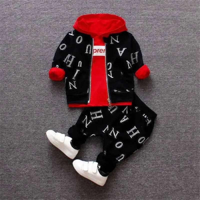 Spring and Autumn Boys Clothing Set Girls' Spring and Autumn Leisure Three piece Set Infant and Young Children's Clothing