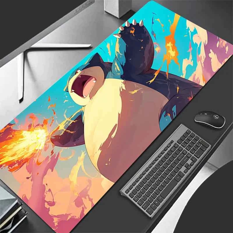 Mouse Pad Gaming Accessories PC Anime Gamer Big P-pokemonS S-snorlax Computer Desk Mat Laptop Varmilo Keyboard Rug Cute Mousepad