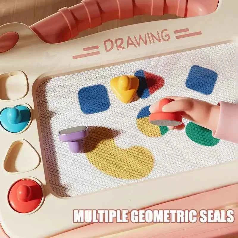 Children Cartoon Drawing Board Baby Puzzle Magnetic Writing Board Toy Graffiti Magnetic Drawing Board Montessori Toy for Kids