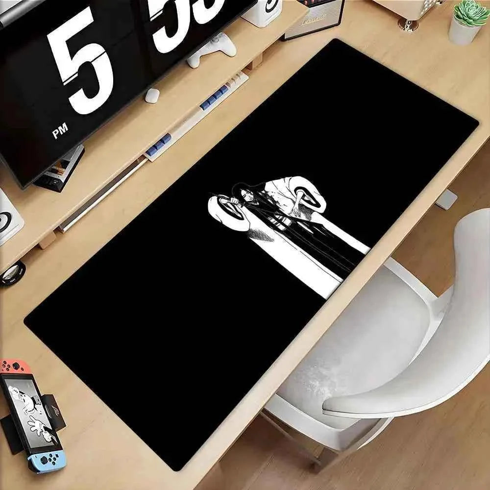 Large Mouse Pad black white Anime BLEACH Mause Mats Gaming Accessories Office Gamer Keyboard Desk Mat Unohana Retsu Mousepad