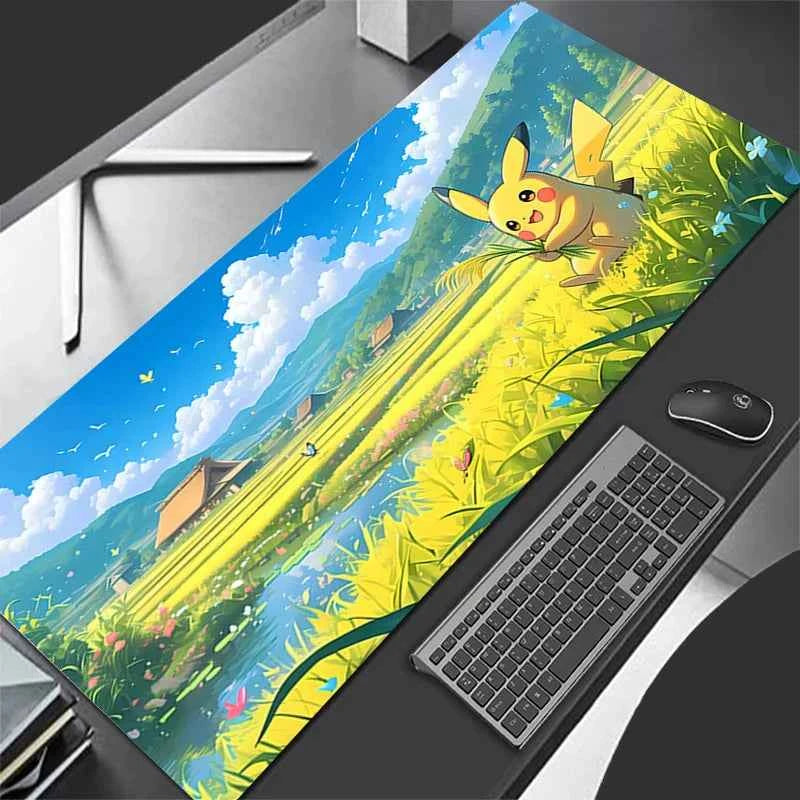 Pikachu Gamer Cabiner Keyboard Rug XXL P-pokemonS Desktop Mouse Pad