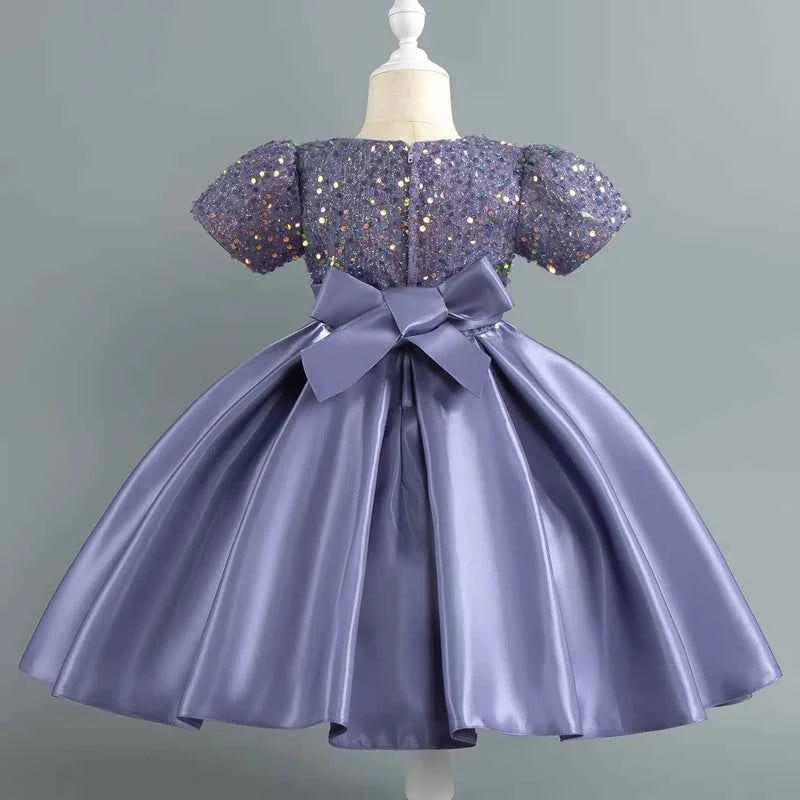 Baby Girls Christmas Dress Sequin ShortSleeve Party Dress Birthday Toddler Dress Wedding Princess Dress for Kid Girl Luxury Cown