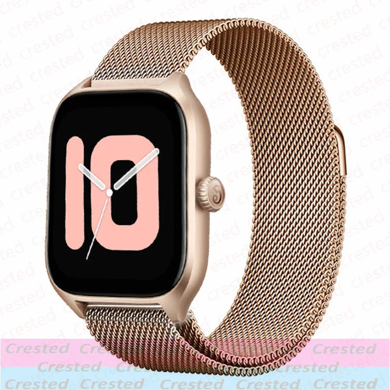 20mm/22mm Milanese band For Amazfit GTS/2/2e/3/4/GTS2 Mini/GTR 42mm/47mm/GTR2/3/4/Pro stratos Metal Bracelet Amazfit bip strap
