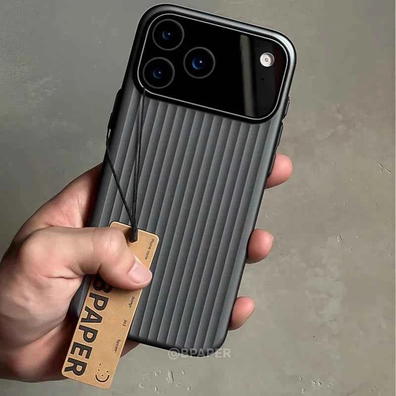 Hard Back Case For iphone 17 16 Pro Max 17 16 Pro Natural Titanium glossy Color corrugated stripe anti-fingerprint Luxury Cover
