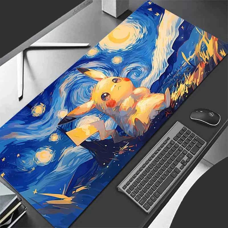 Pikachu Gamer Cabiner Keyboard Rug XXL P-pokemonS Desktop Mouse Pad