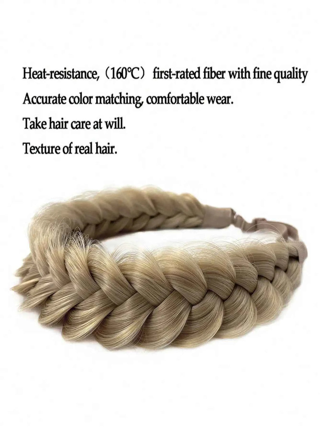 1pcs Hand Knit Braid Hair Twist Headband Synthetic Braids Elastic Adjustable Hairpiece Hair Accessories for Women Girls Festival