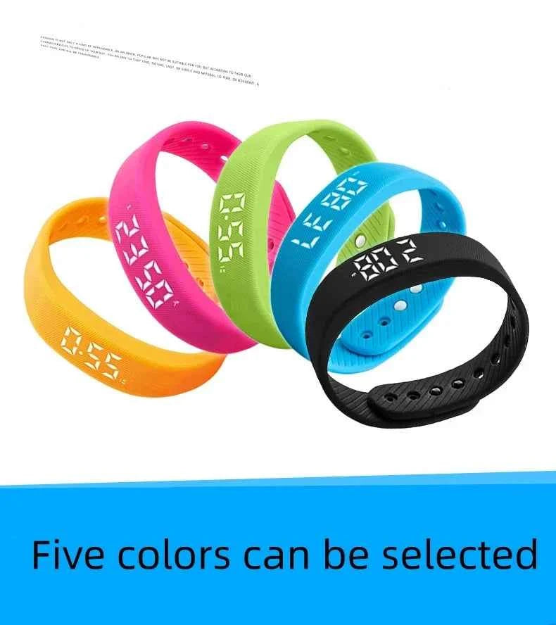 LED Digital Smart Bracelet with Vibrating Alarm Clock – Waterproof
