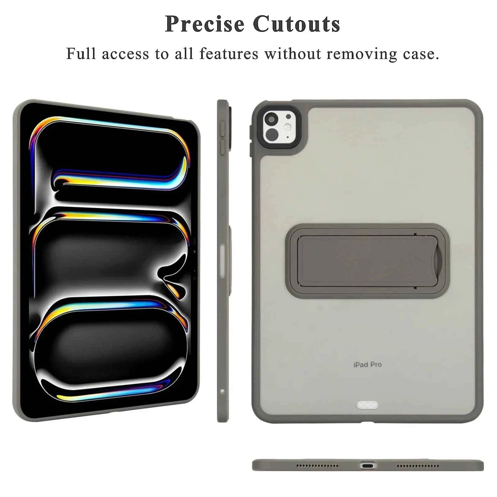 Matte Stand Case For iPad Pro Air 4 5 6 7 8 9th 10th Generation Cases 2024 Translucent 10.2 10.9 11 inch Mini Kickstand Cover