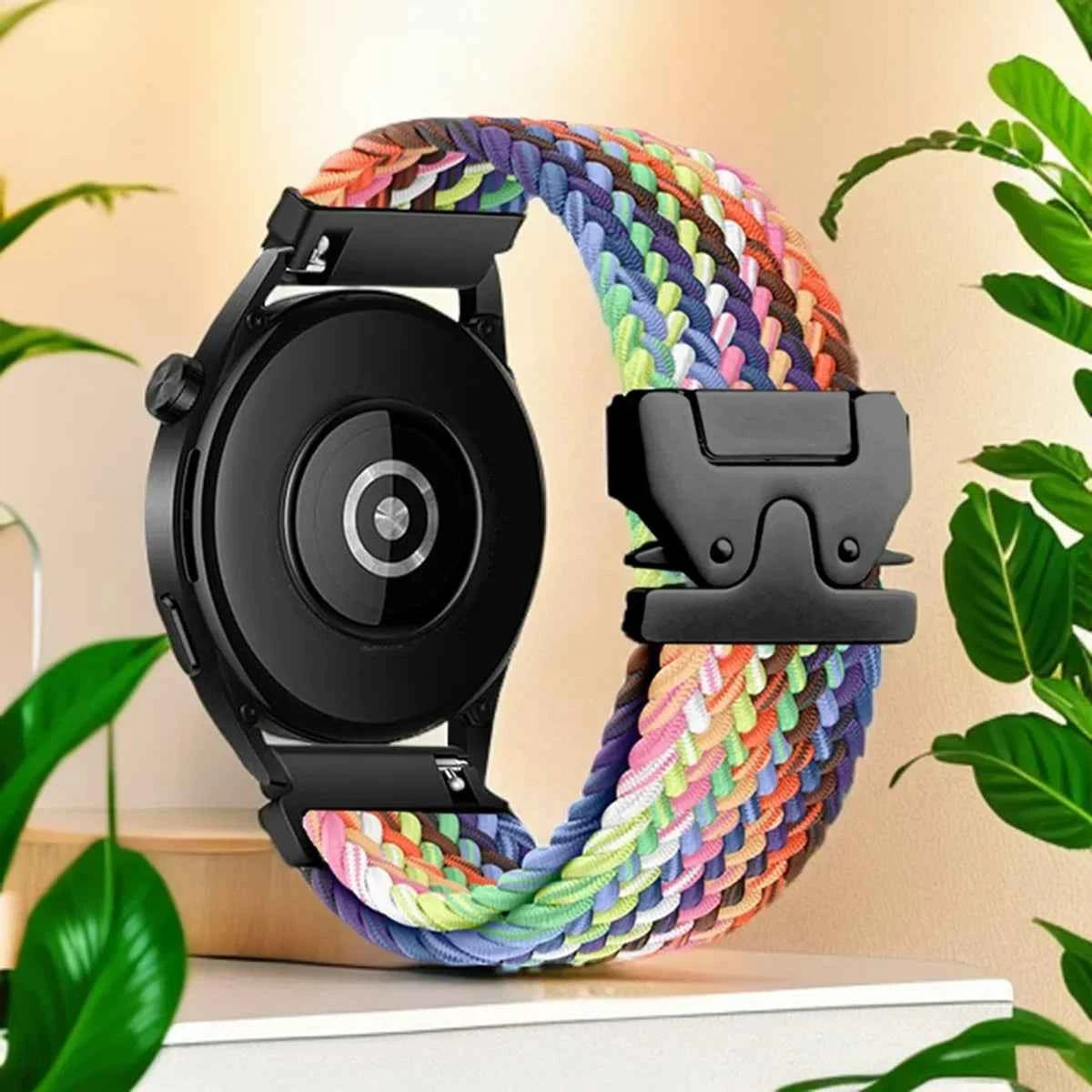 Braided Loop for Fitbit Versa 3/4 Watch Band Parachute Style Buckle Bracelet Correa Elastic Band for Fitbit Versa2/Sense1 2 Band