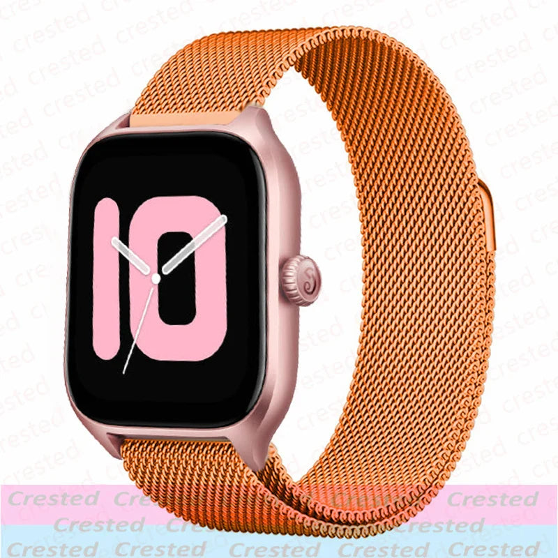 20mm/22mm Milanese band For Amazfit GTS/2/2e/3/4/GTS2 Mini/GTR 42mm/47mm/GTR2/3/4/Pro stratos Metal Bracelet Amazfit bip strap