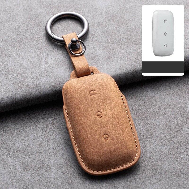Suede Leather Key Holder for GeelyEX5/Geely Starray EM-i