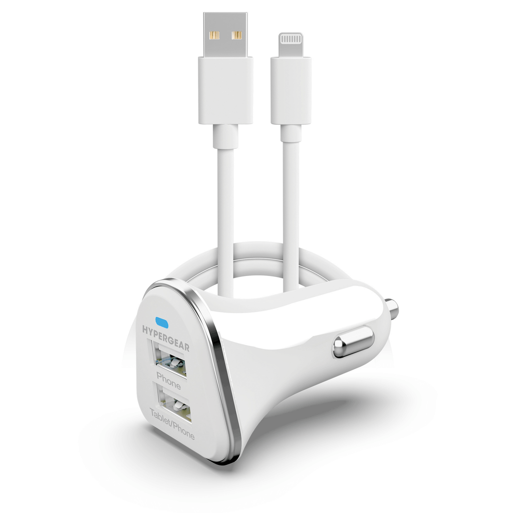 HyperGear Hi-Power Dual USB 3.4A Car Charger for iPhones and AirPods