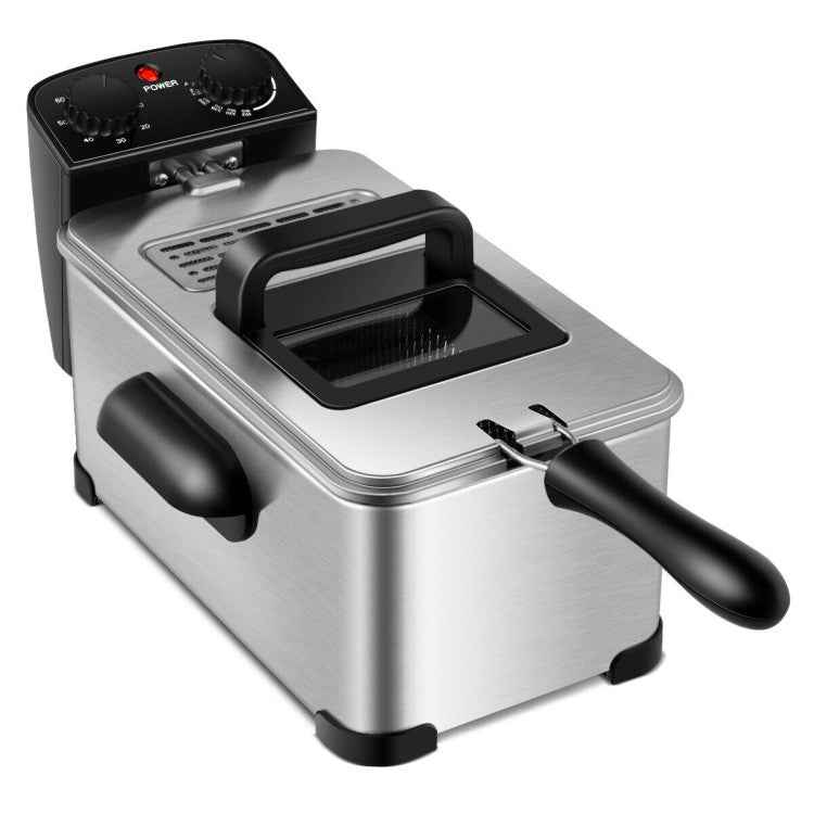 3.2QT Electric Stainless Steel Deep Fryer with Timer