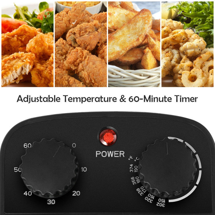 3.2QT Electric Stainless Steel Deep Fryer with Timer