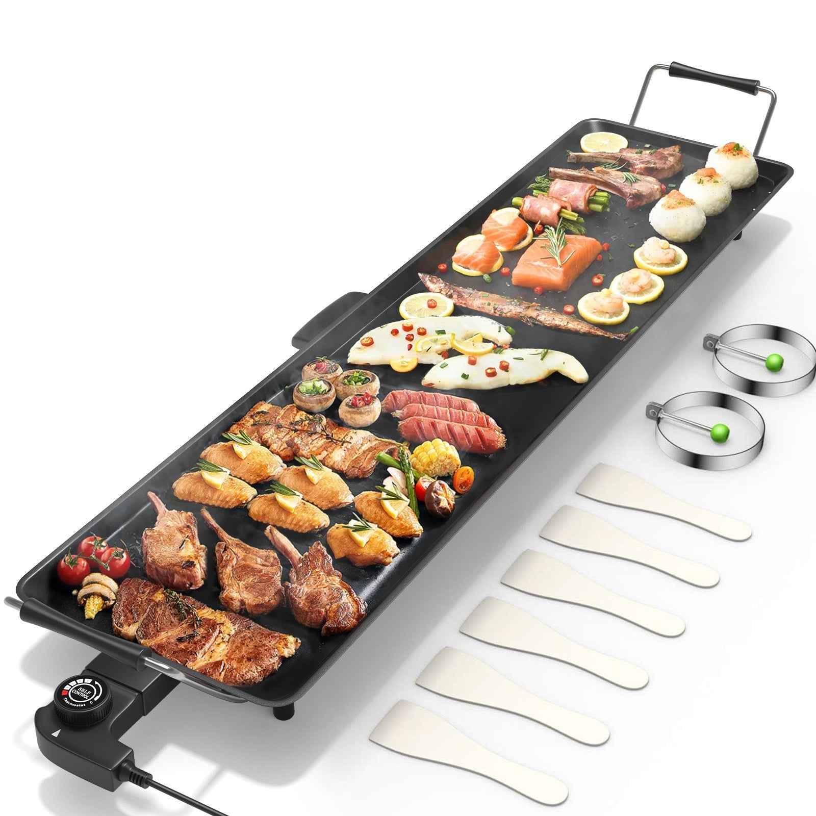 35-Inch Electric Griddle with Adjustable Temperature
