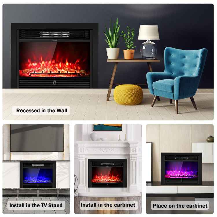 28.5-Inch Recessed Electric Fireplace