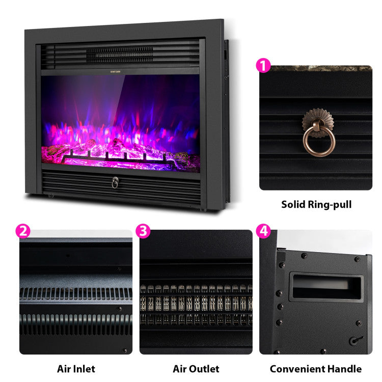 28.5-Inch Recessed Electric Fireplace
