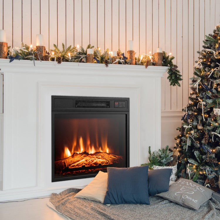 18/23-Inch Electric Fireplace Insert with Adjustable LED Flame