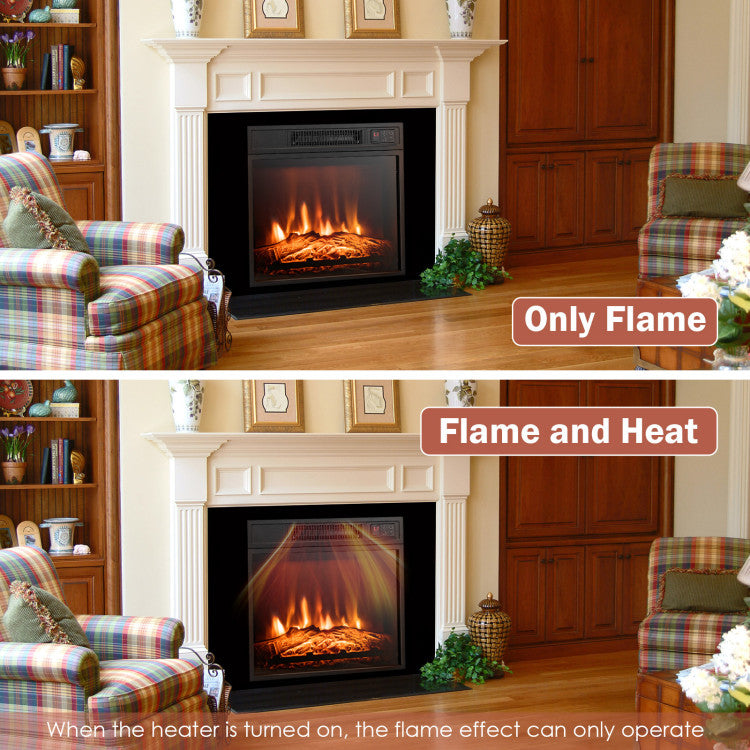 18/23-Inch Electric Fireplace Insert with Adjustable LED Flame