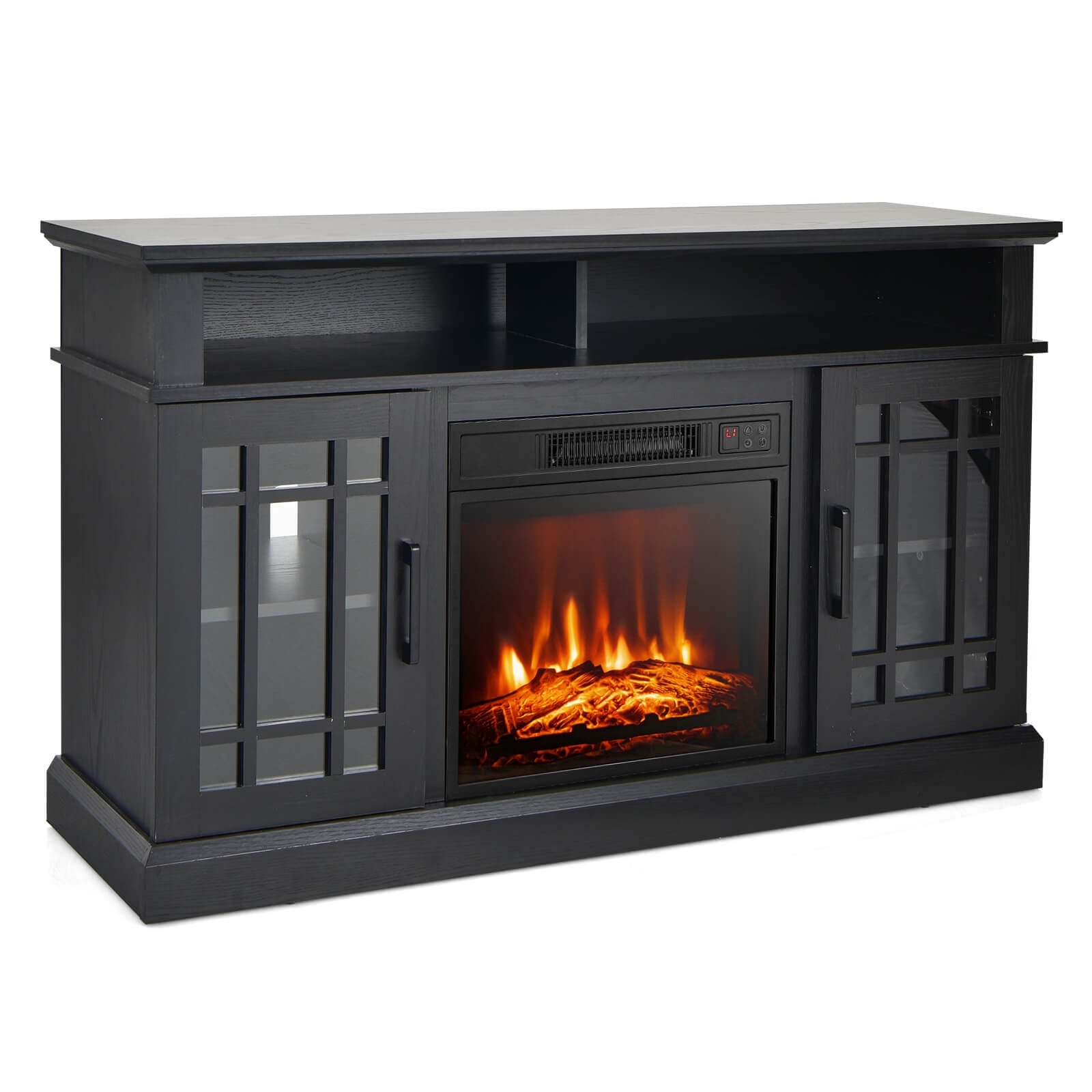 48-Inch Electric Fireplace TV Stand with Cabinets – Entertainment Center