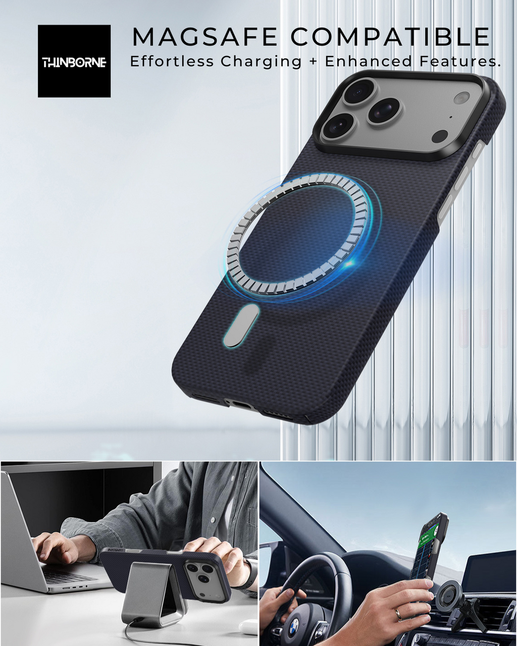 iPhone 17 Pro Case - Super Thin | Aramid Fiber | MagSafe - Wild Navy