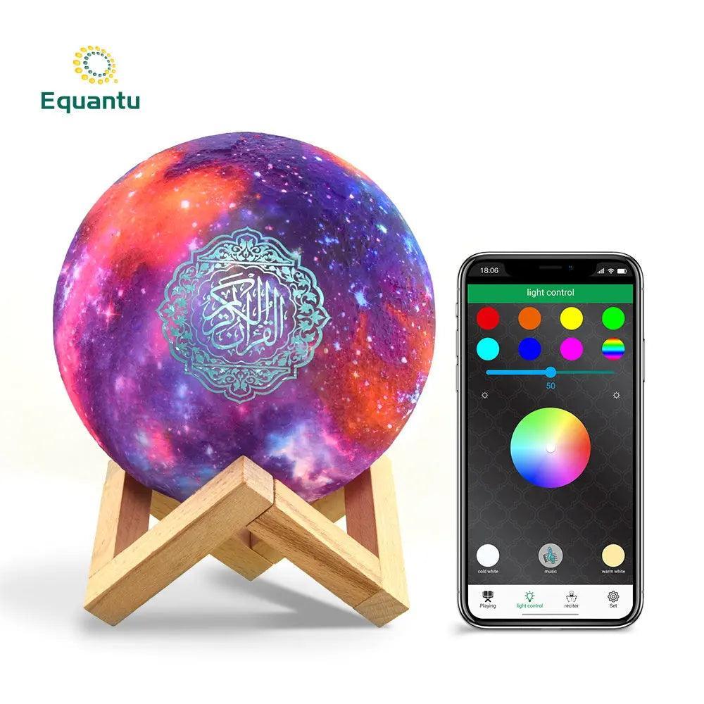 MR033 Color Moon Light Bluetooth Quran Speaker, QB512 Smart App Control Night Light