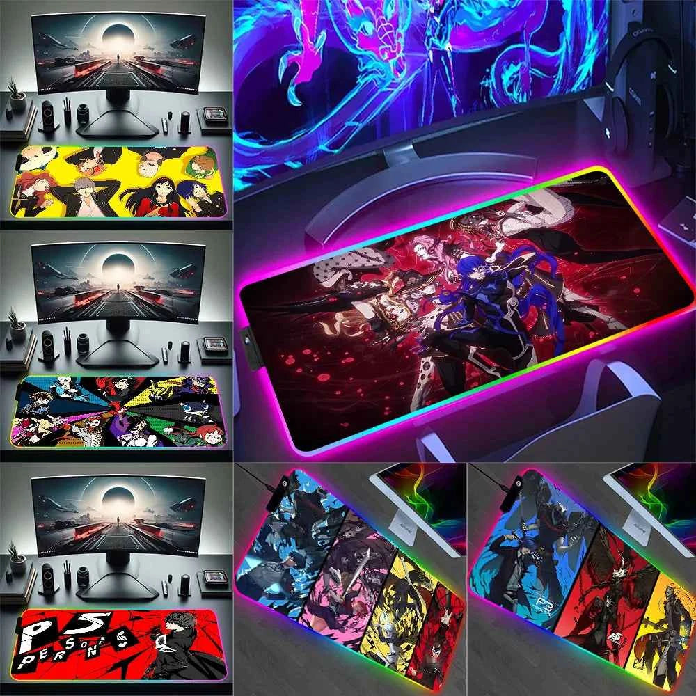 NS Superstore RGB gaming mouse pad - XL Anime LED Desk Mat