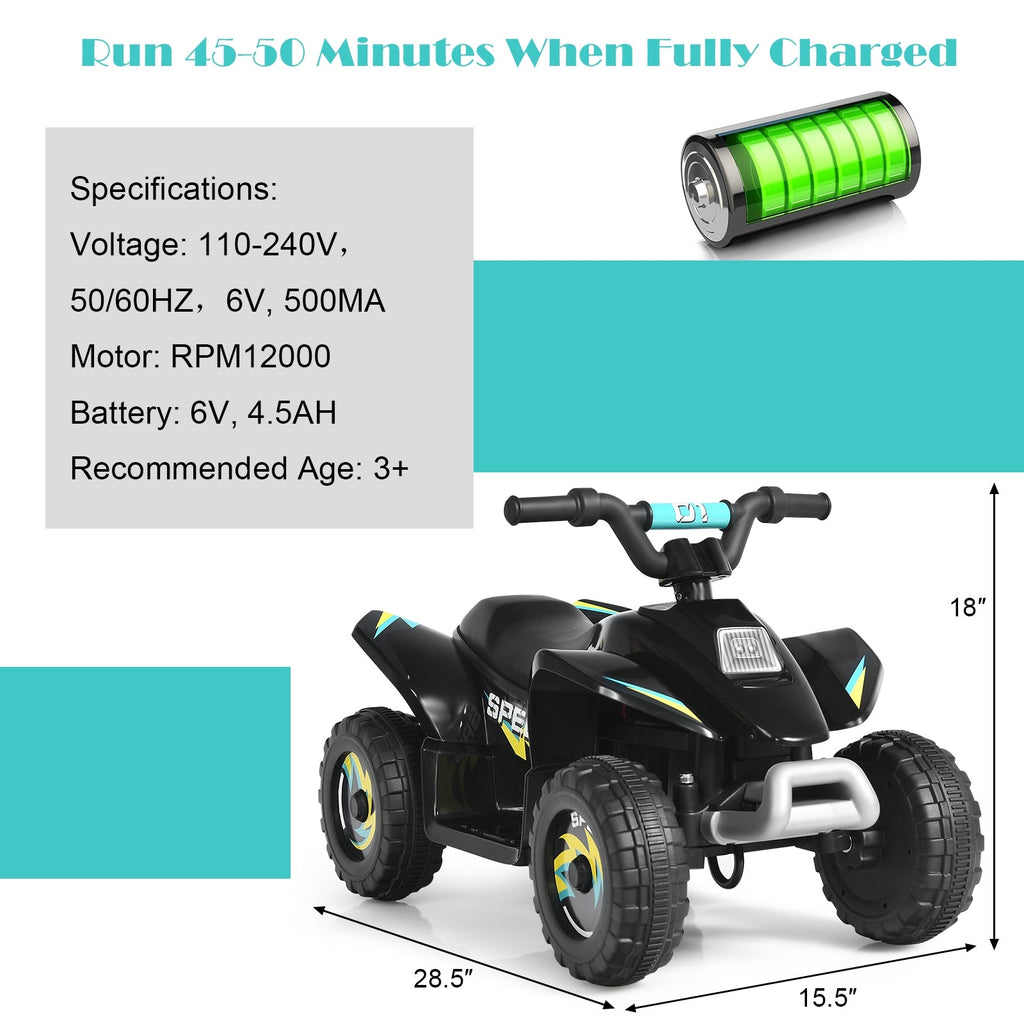 6V Kids Electric ATV 4-Wheel Ride-On Toy