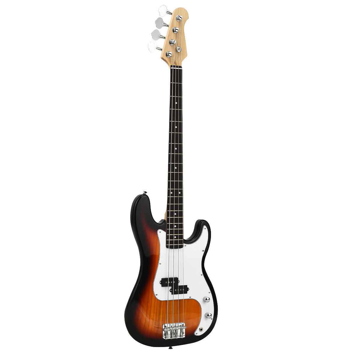 Electric Bass Guitar Full Size 4-String with Travel Bag – Black